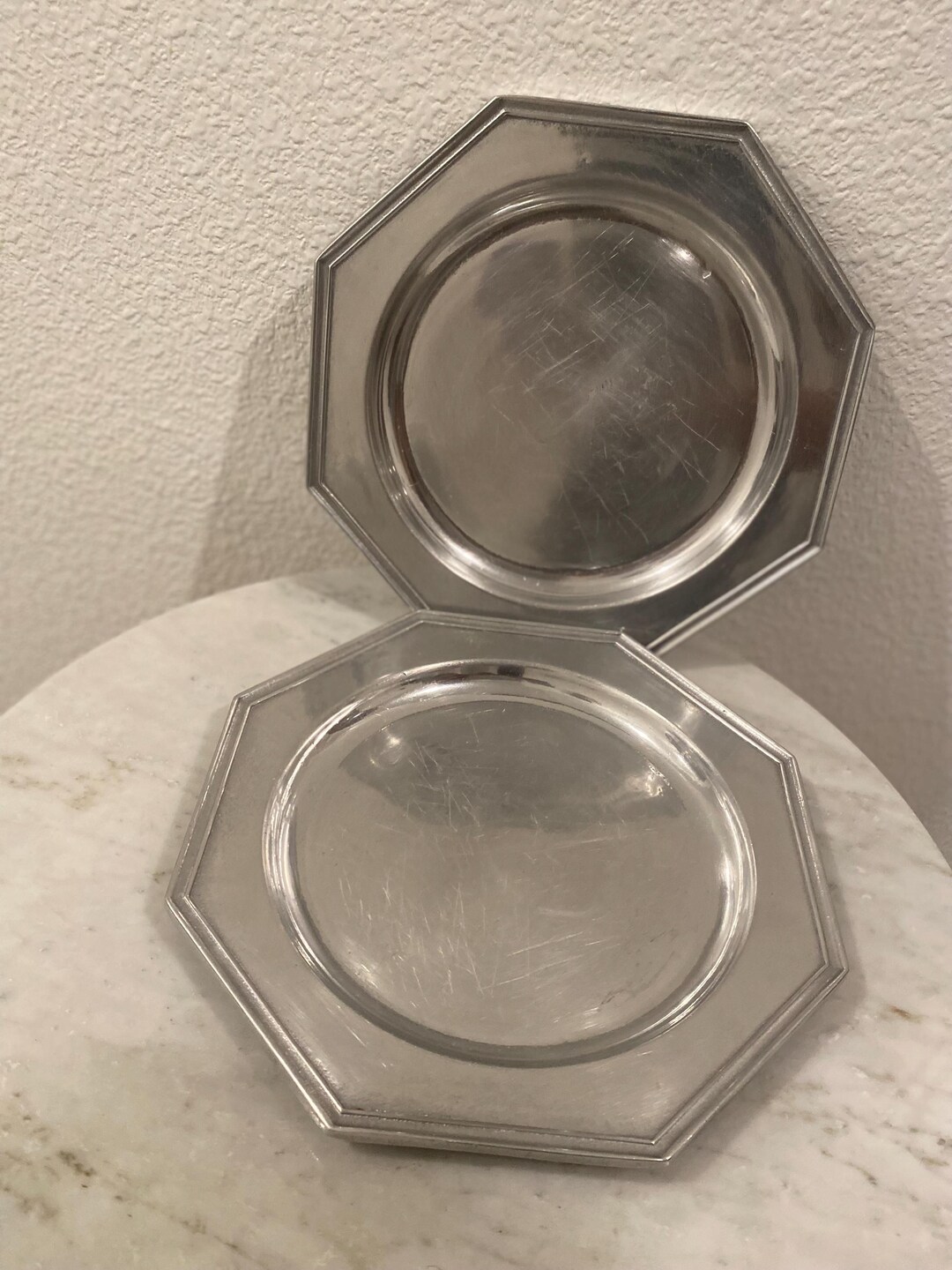 Set 2, Wilton Armetale Pewter-like Plate – 10” Colonial Style – RWP USA ...