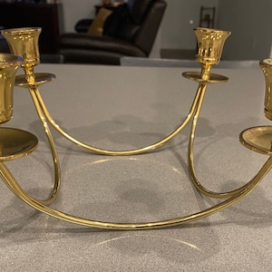 Vintage Brass Candelabra Candlestick Holder Mid Century