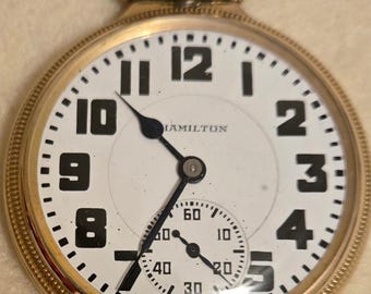 Reloj Hamilton 992E Railroad Grade: espiral Elinvar, 21 joyas, caja chapada en oro Keystone