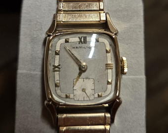 Reloj mecánico Hamilton Leslie de la década de 1950: calibre 753 de 19J, correa GEMEX