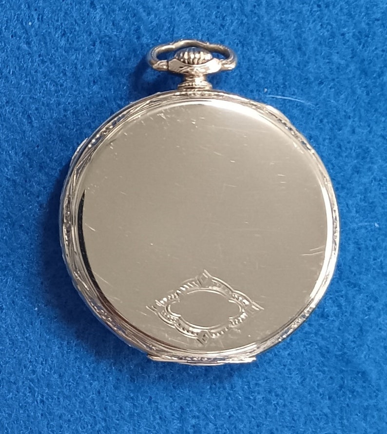 Stunning E. Howard Pocket Watch, Series 7, 12 S, 17 Jewel, Arrow and Circle, White Gold Fill
