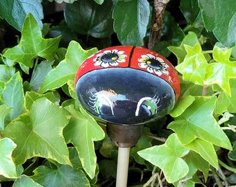 Ladybug plant stake, plant ornaments, indoor plant decoration,  plant gift