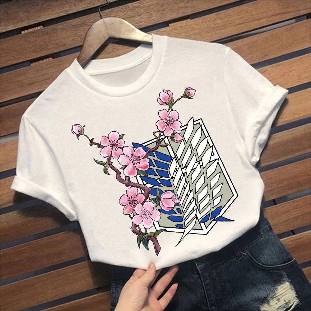 Discover Attack on Titan Sakura Japanese Style T-Shirt