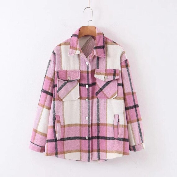 pastel plaid jacket