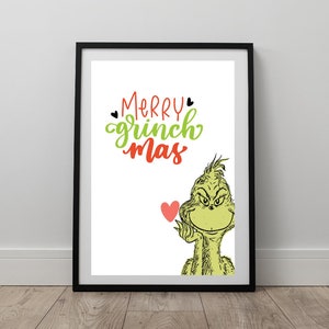 The Grinch Wall Art - Wall Decor - Printable - Merry Grinchmas ...