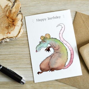 Carte A6 personnalisable ~illustrée à l'aquarelle~ série des Timonstres
