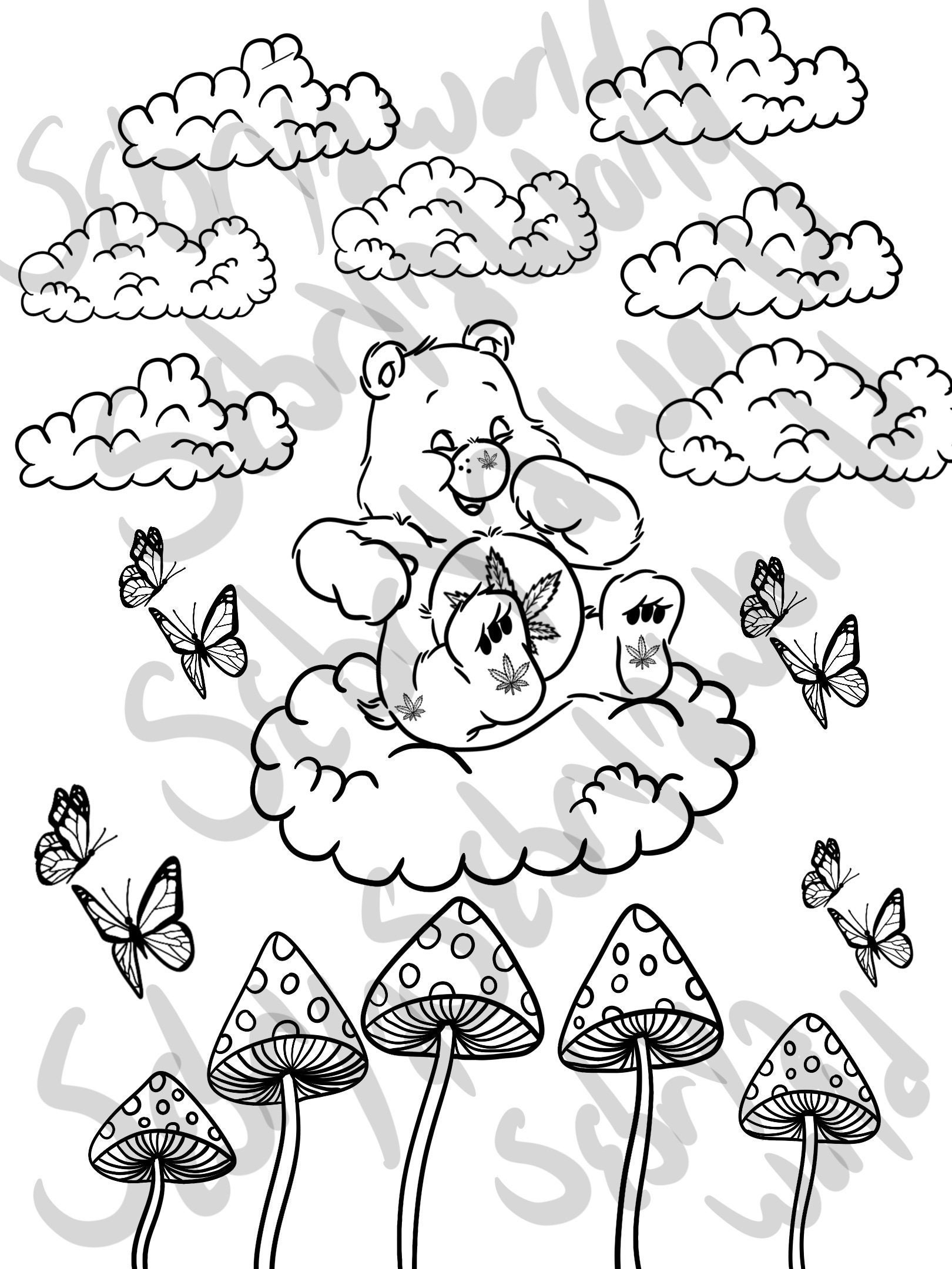 People Smoking Cigarettes Coloring Pages