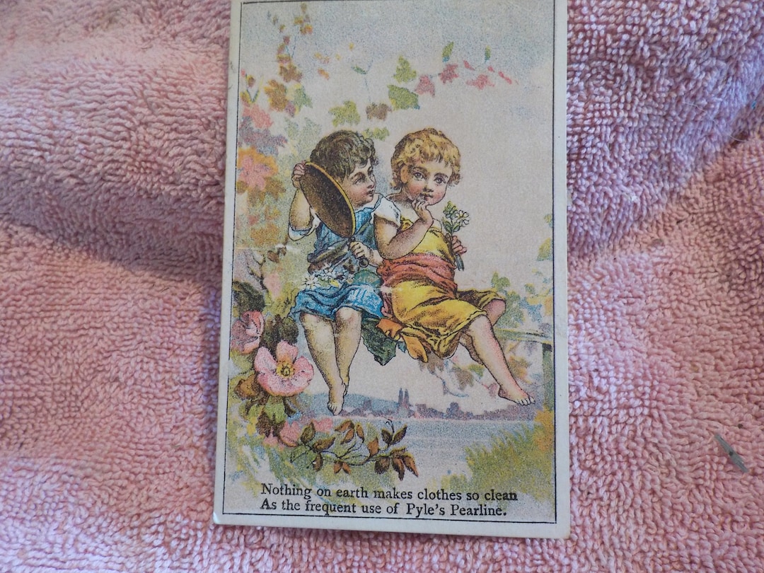 Pyles Pearline Pyle's Pearline. Advertising Trade Card. 1880s. Victorian - Etsy