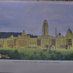 Montréal Canada. Université de Montréal. Carte postale couleur. Vers les années 1940. Inutilisé.