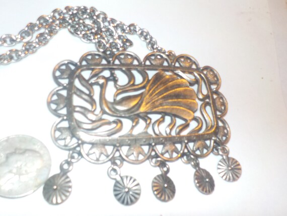 Bold Statement Peacock Necklace - image 3