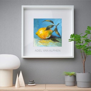 Dipinto ad olio di limone, olio di limone, natura morta, pittura ad olio di cibo