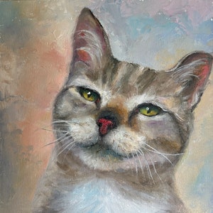 Peintures à l'huile de chat doux Nadia image 4