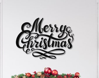 Merry Christmas Sign, Christmas Metal Wall Art, Christmas Metal Art, Metal Christmas Signs, Metal Christmas Wall Decor, Metal Christmas Art