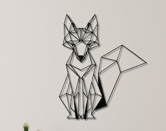 Geometric Fox Metal Wall Art, Metal Fox Art, Fox Metal Wall Art, Fox Wall Décor, Fox Wall Hangings, Metal Fox, Fox Decor