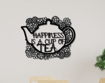 Tea Metal Wall Art, Tea Wall Art, Tea Signs for Kitchen, Tea Room Sign, Gifts for Tea Drinkers, Gifts for Tea Lovers, Kitchen Decor for Wall