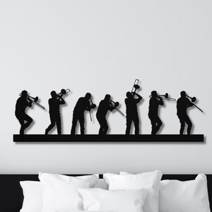 Trombone Wall Art, Music Metal Wall Art, Music Metal Sign, Music Wall Art Metal, Music Decor for Wall, Gift for Music Lovers