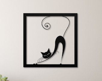 Cat Metal Wall Decor, Metal Cat Art, Cats Wall Art, Cat Decor for Home, Cat Decor for Office, Cat Metal Art, Cats Wall Decor