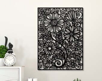 Flower Metal Wall Art, Metal Flower Art, Metal Wall Art Flowers, Metal Wall Flower Decor, Flower Metal Wall Decor, Metal Flower Wall Art