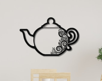 Teapot Wall Art, Tea Metal Wall Art, Tea Wall Art, Tea Signs for Kitchen,  Tea Room Sign, Kitchen Decor Wall Art, Tea Pot Art, Tea Decor
