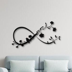 Infinity Flower Wall Art, Flower Metal Wall Art, Metal Flower Art, Metal Wall Flower Decor, Floral Metal Wall Décor, Metal Flower Wall Art