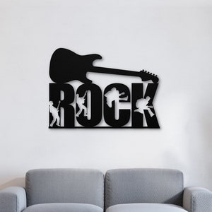 Music Metal Wall Art, Music Metal Sign, Music Wall Art Metal, Gifts for Guitar Players, Gifts for Guitar Lovers, Music Lovers Gifts