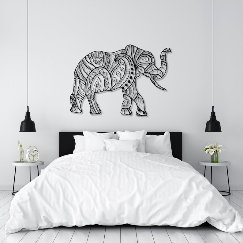 Elephant Wall Art, Metal Elephant Wall Art, Metal Elephant Wall Decor, Elephant Decor for Home, Elephant Gifts for Women and Men image 9