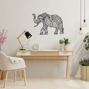 Elephant Wall Art, Metal Elephant Wall Art, Metal Elephant Wall Decor, Elephant Decor for Home, Elephant Gifts for Women and Men image 8