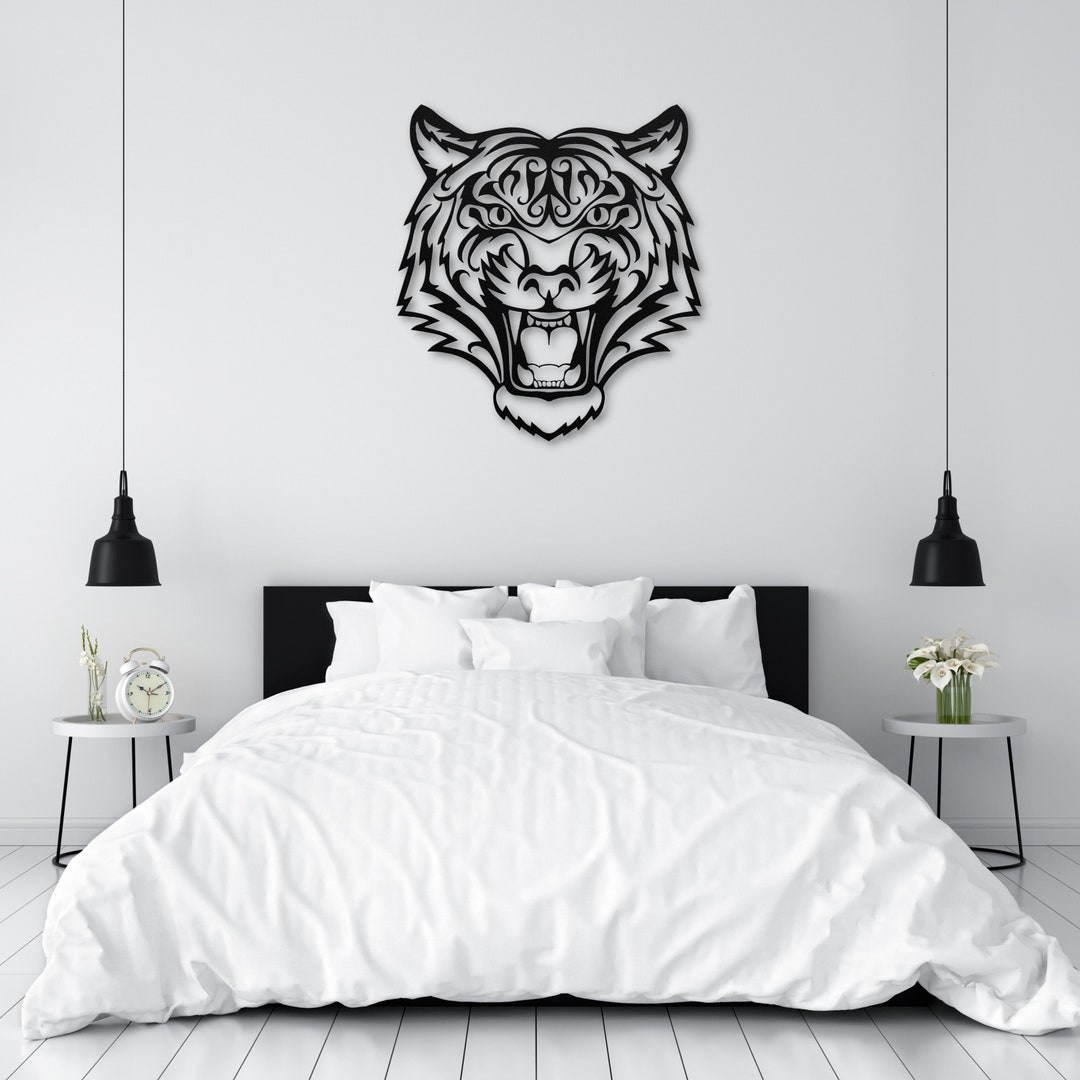 Tiger Metal Wall Art, Metal Tiger Art, Tiger Wall Decor, Tiger Art