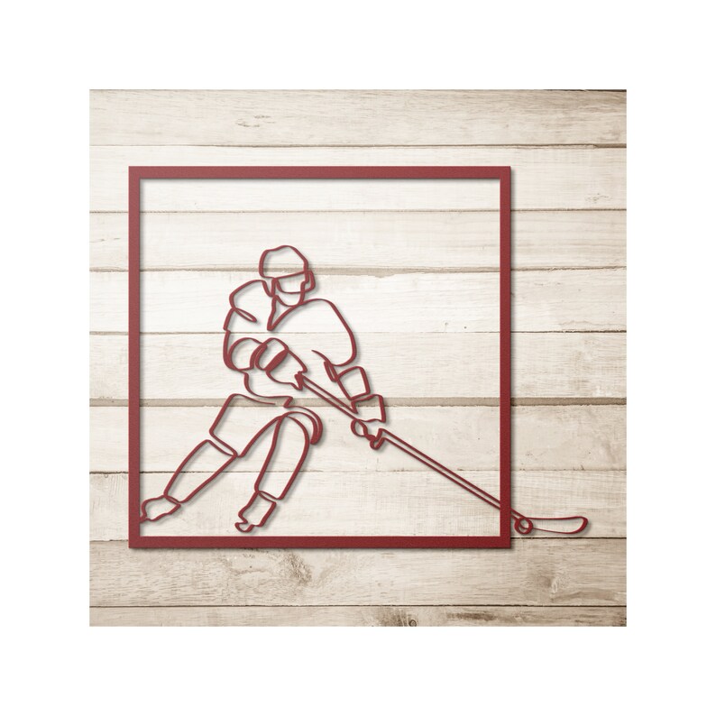 Hockey Metal Wall Art Hockey Wall Decor Hockey Metal Sign Etsy