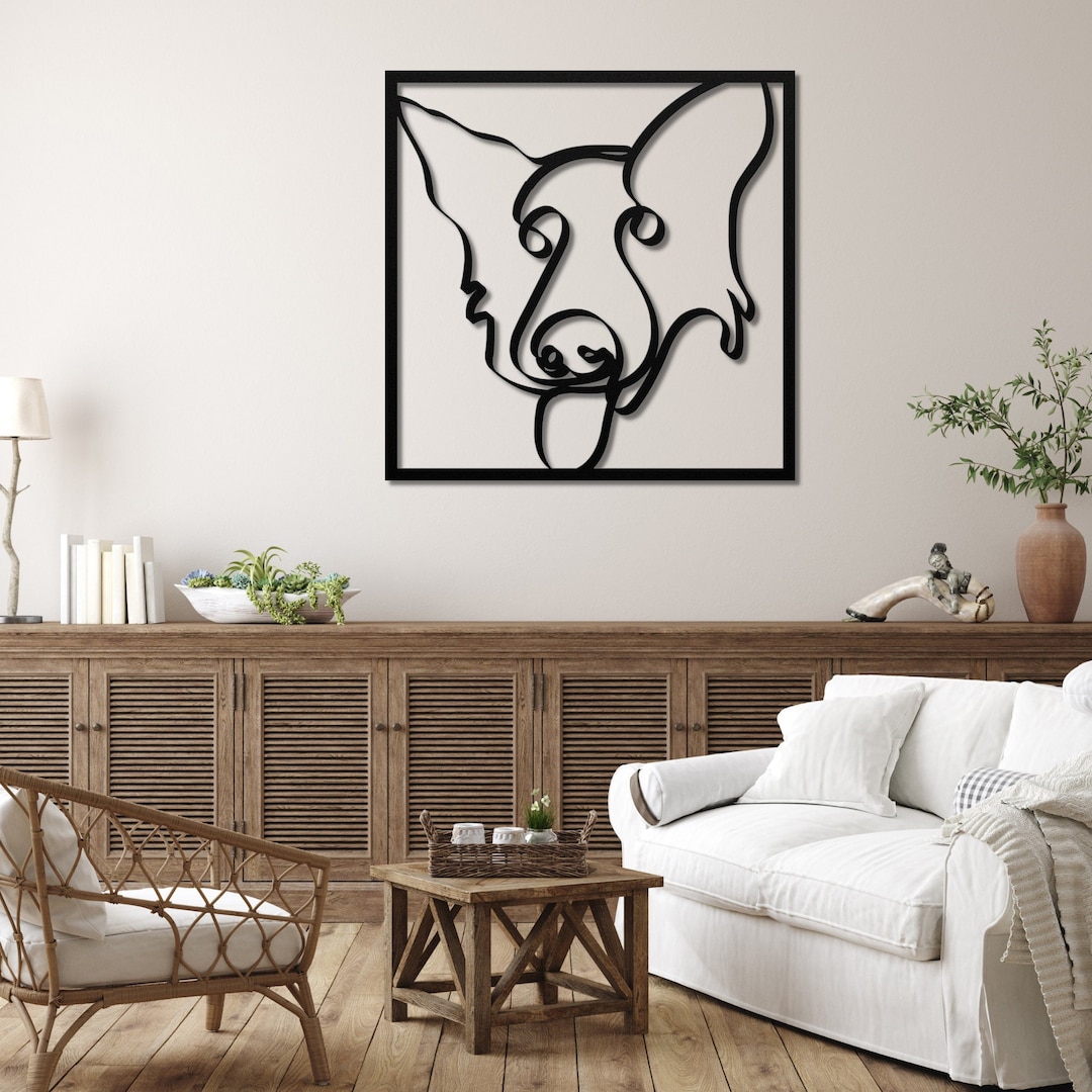 Dog Metal Wall Art Metal Dog Art Metal Dog Wall Art Dog Etsy