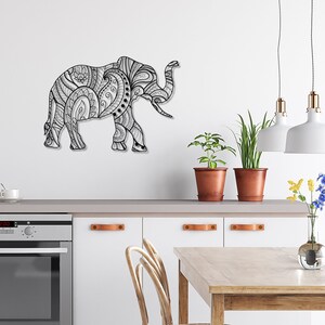 Elephant Wall Art, Metal Elephant Wall Art, Metal Elephant Wall Decor, Elephant Decor for Home, Elephant Gifts for Women and Men image 7