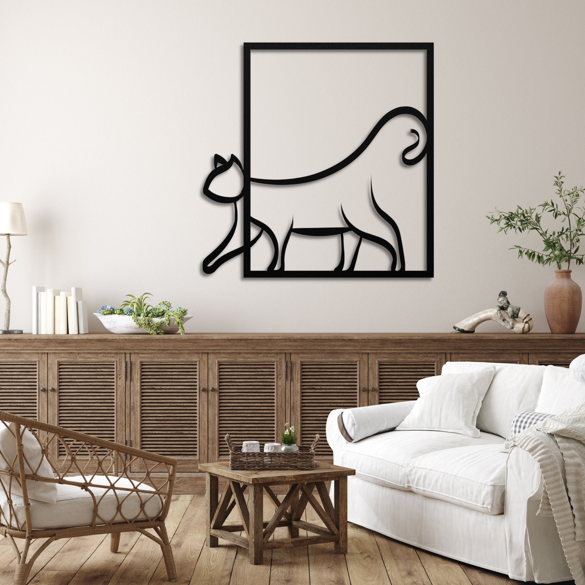 Cat Metal Wall Art Metal Cat Art Cat Wall Art Cat Decor for Etsy