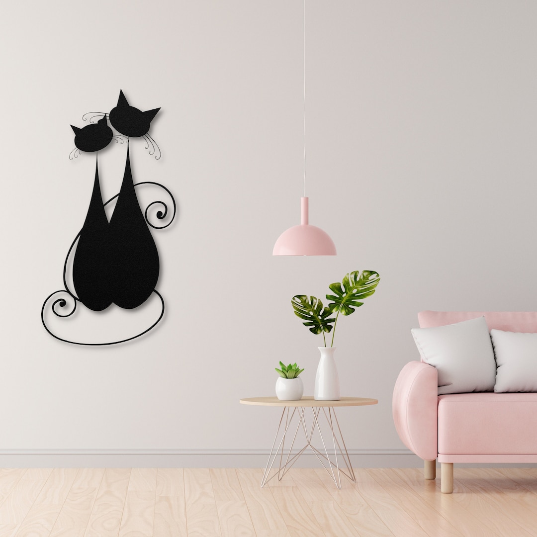 Cat Metal Wall Art, Metal Cat Wall Art, Cat Metal Art, Cats Home Decor