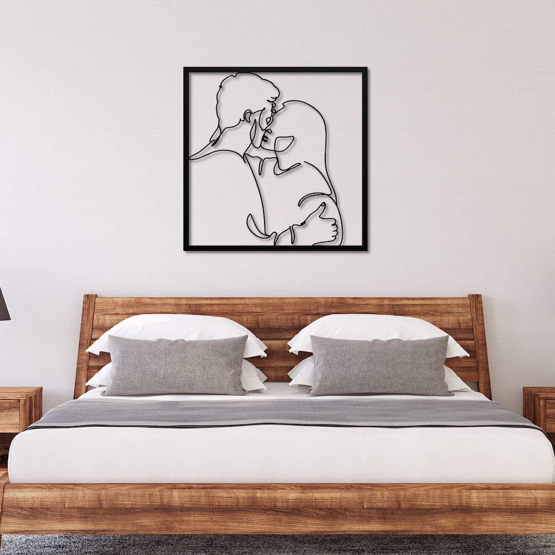 Couples Metal Wall Art, Couples Wall Decor, Romantic Home Decor