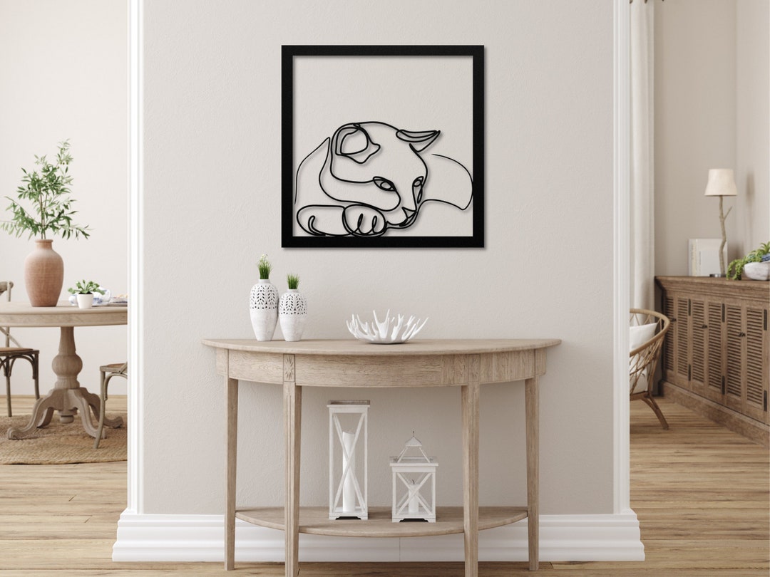 The Serene Cat Metal Cat Wall Art, Cat Wall Art Metal, Cats Wall Art