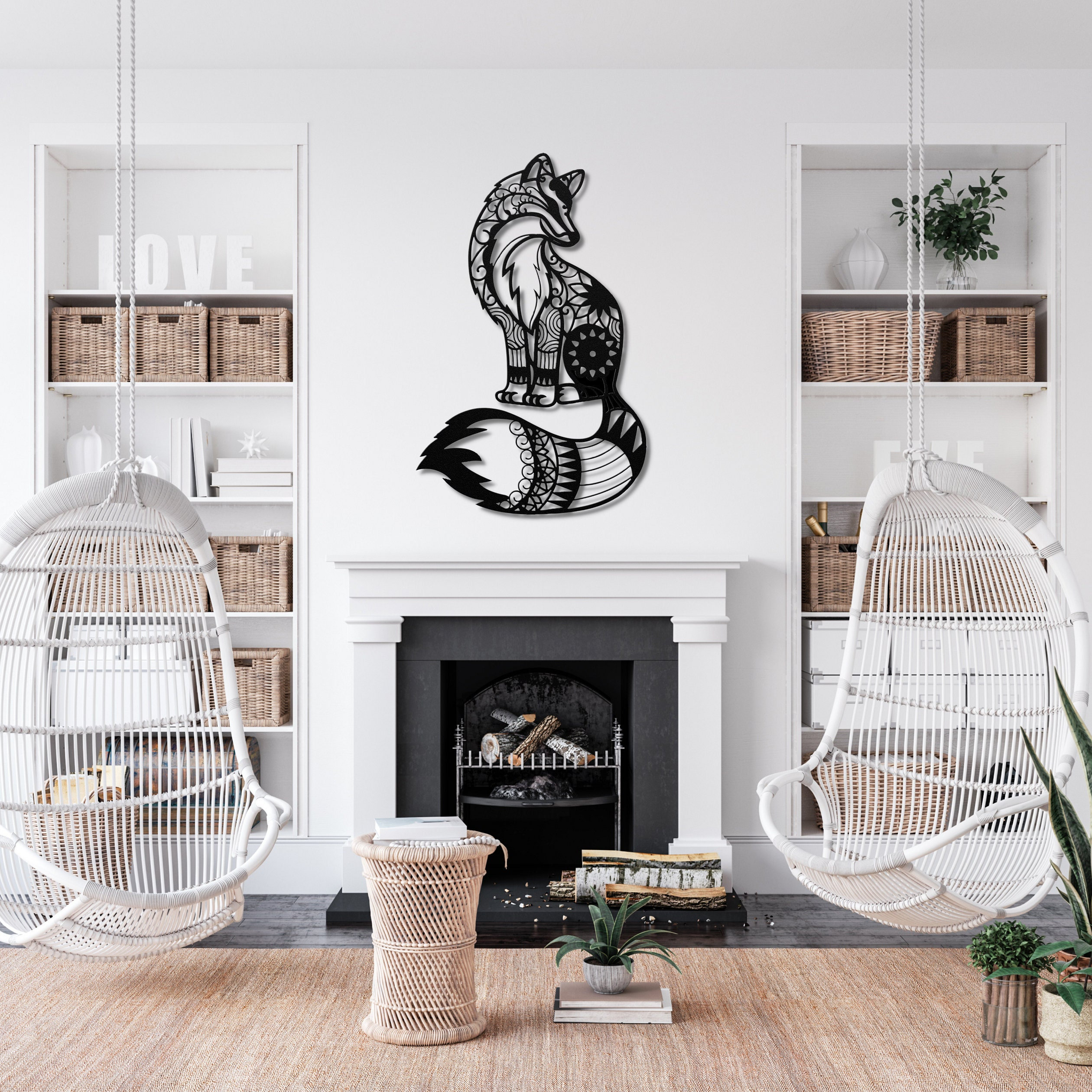 Fox Metal Wall Art, Décor, Hangings, Fox, Decor, Living Room