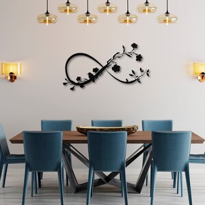 Infinity Flower Wall Art, Flower Metal Wall Art, Metal Flower Art ...
