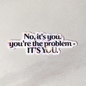 You're the problem decal sticker; I'm the problem it's me; sticker for water bottle, laptop, car decal