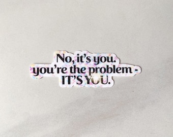 You're the problem decal sticker; I'm the problem it's me; sticker for water bottle, laptop, car decal