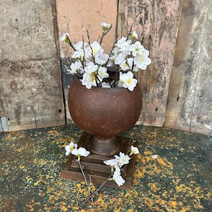 Glorious Little Antique Cast Iron Urn / Planter / Jardinière