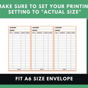 Cash Envelope Printable, Cash Transaction Register, Cash Envelope ...