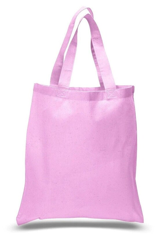 Canvas Tote Bag, Light Pink, Craft Bag, Blank, Imprint