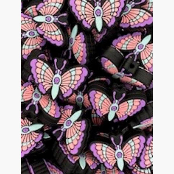 Moth Silicone Focal Bead, Add On, Wristlet, Fly, Wings