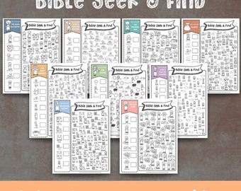 Bible Seek and Find, New Testament Parables, Sunday School Activity (PDF)