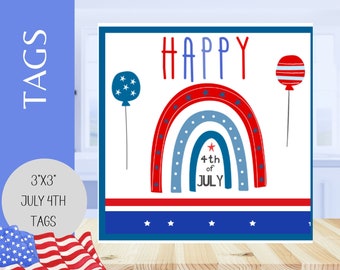 Happy 4th of July Tags