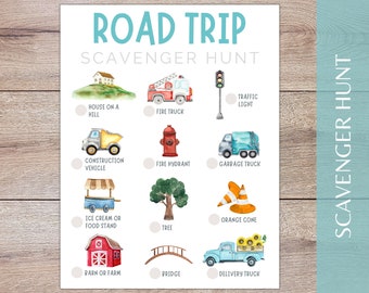 Road Trip Scavenger Hunt a Printable Travel Game