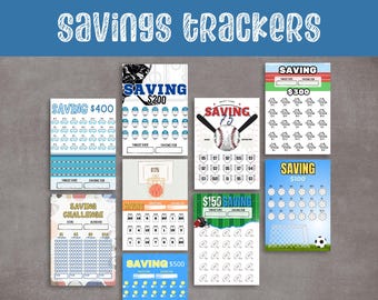 Sports Savings Tracker for Kids: Printable Money Challenge (PDF Download)