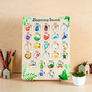 Toddler Colorful Alphabet Puzzle, Wooden ABC Puzzle, Montessori Toys, Fidget Learning Toys, Preschool Activity, Alphabet Letters Board