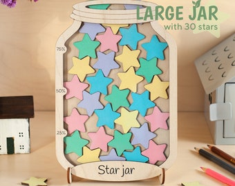 Large Reward Jar for Kids, Token Jar System, Reward Jar with Tokens, Teacher Jar Gift, Kids Behavior Jar, Gifts for Kids, Token chart