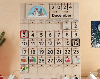 Perpetual Calendar, Kids Calendar Classroom, Calendar Board, Preschool Curriculum, Wooden Calendar, Classroom Decor, School Decor, Wall Art